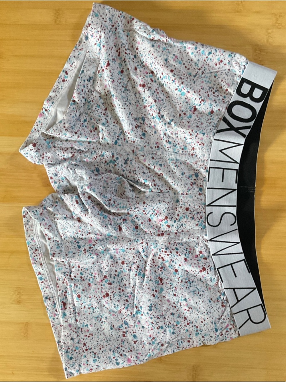 Boxer Shorts in White Speckled Print by BoxMenswear